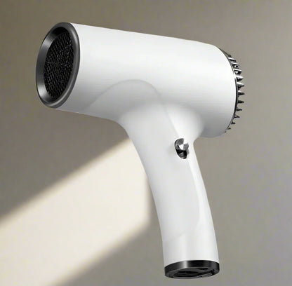 2600mAh Cordless Anion Blow Dryer Portable Hair Dryer 40/500W USB Rechargeable Powerful 2 Gears - White_0